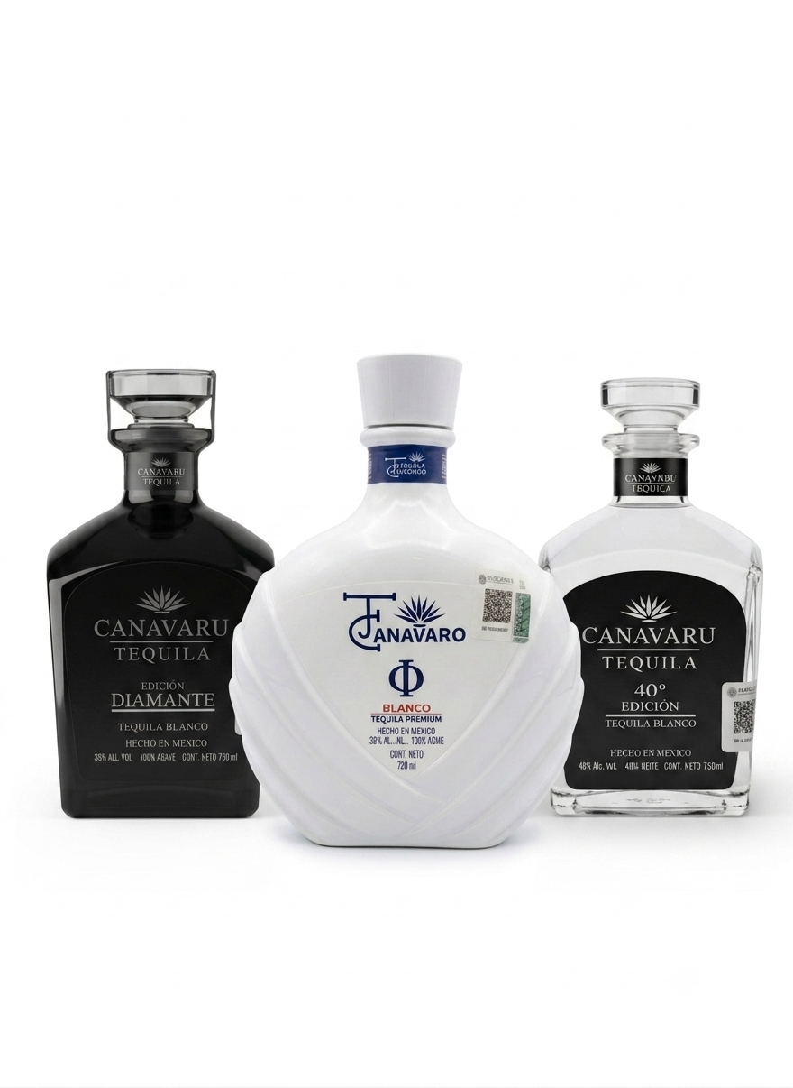 Tripack Tequila Canavaru Diamante y 40 ° + Canavaro Blanco